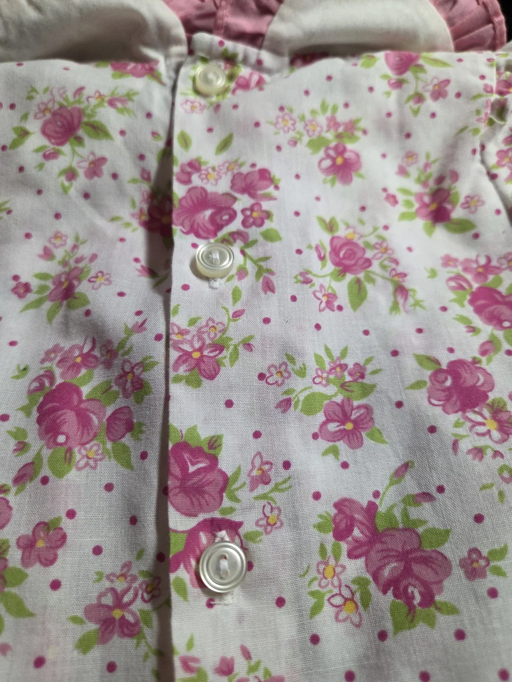 Catton Candy Pink & White Floral Diaper Cover Set